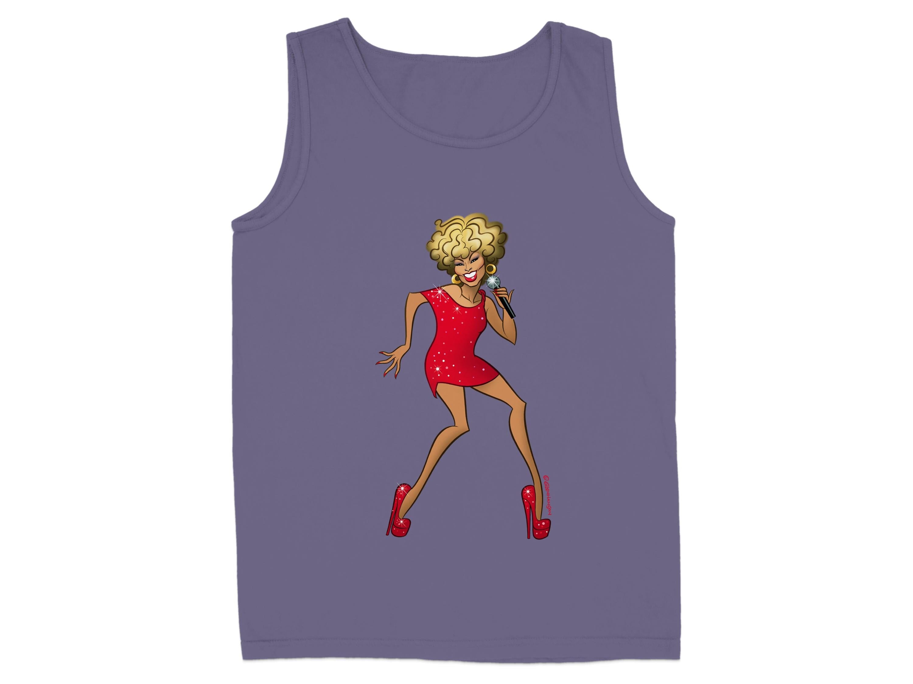 Vibrant Illustration Singers Graphic on Tank Top product type