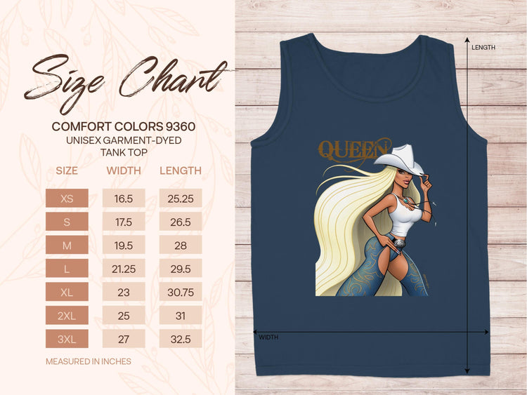 Queen Blonde Cowgirl Graphic Unisex Tank Top product type